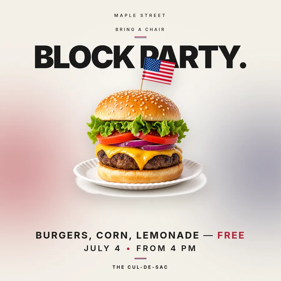 A block party with no business behind it.