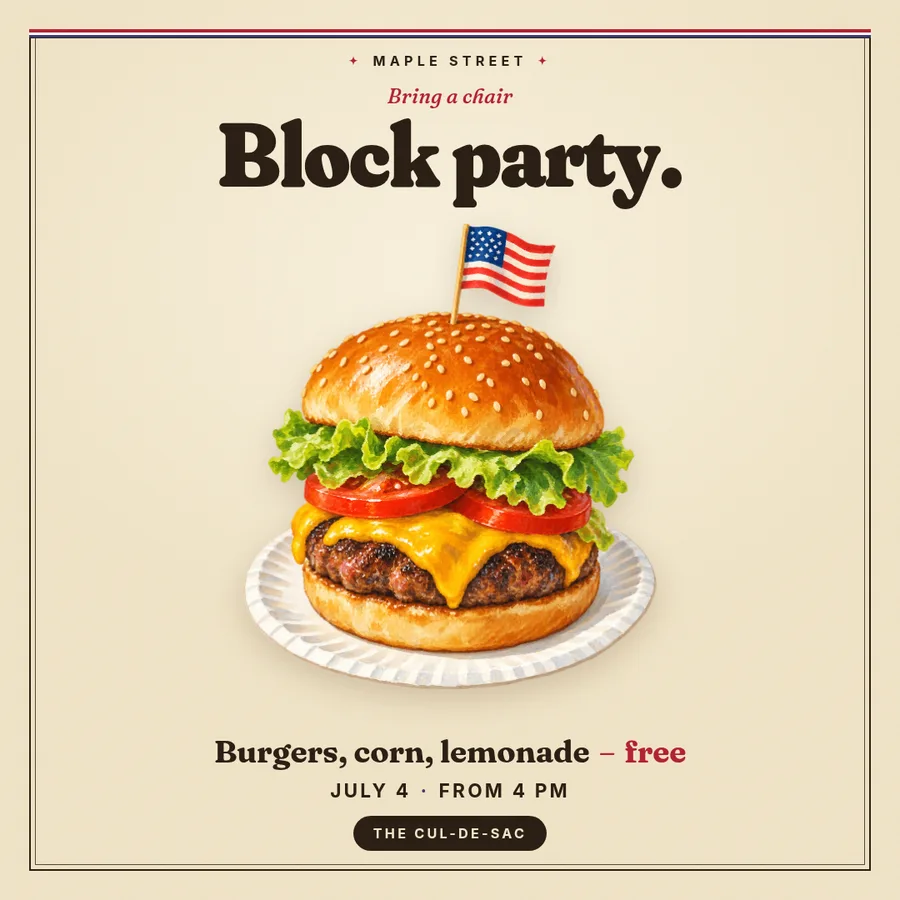 A block party with no business behind it. — Square