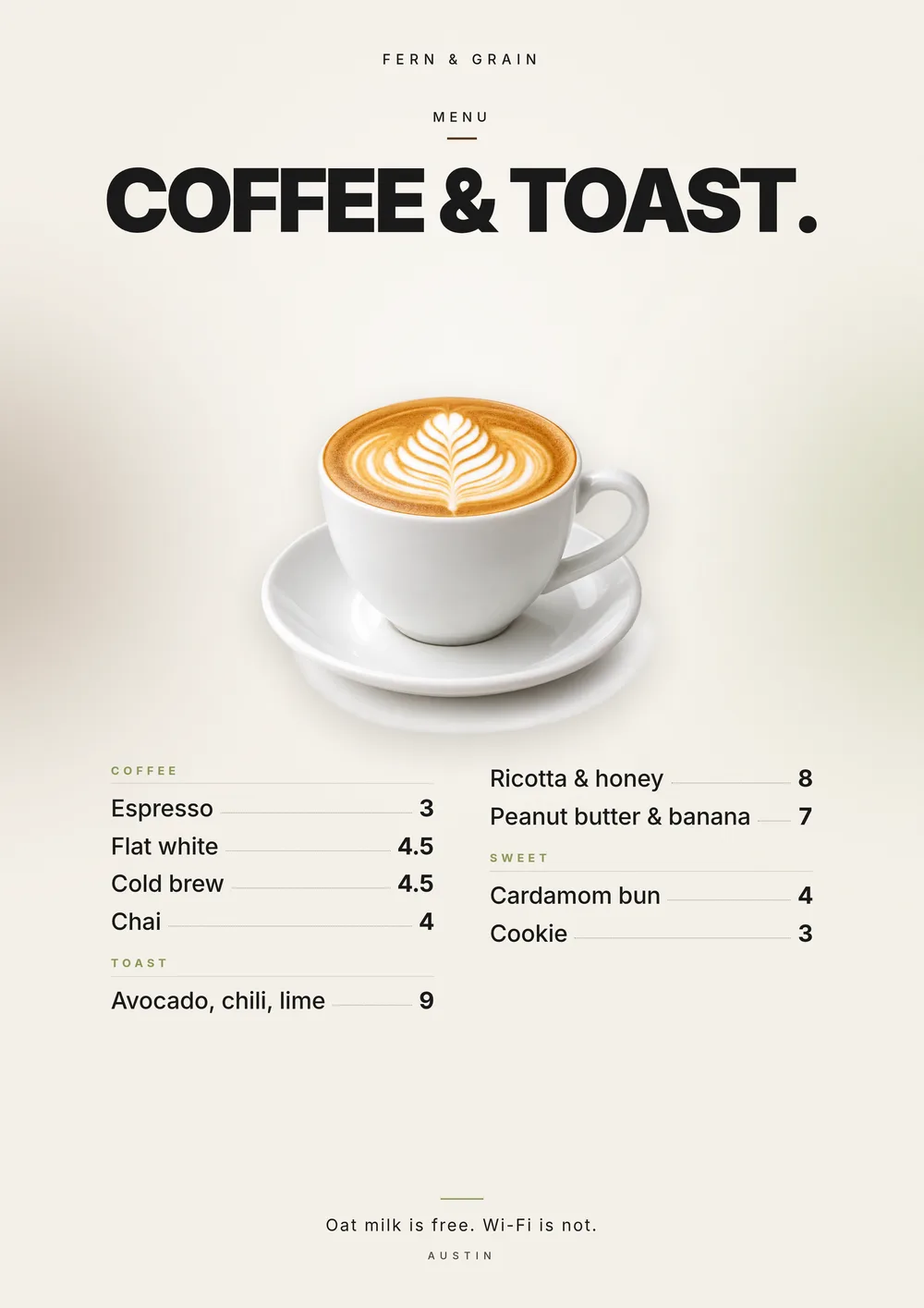 A menu template that is already a menu. — The Editorial