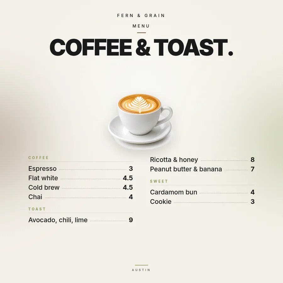 A menu template that is already a menu.