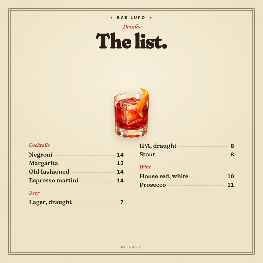 A drink menu template with the prices already in. — Square