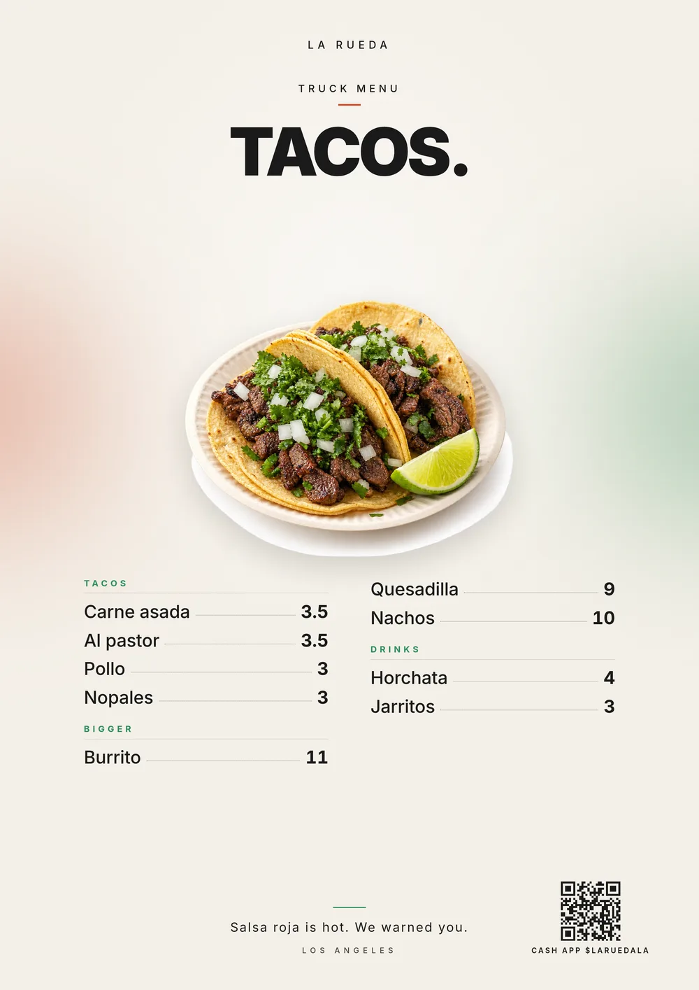 A food truck menu template you read from the line. — The Editorial