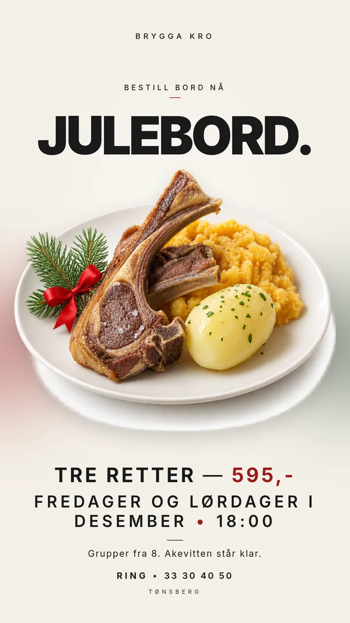 Christmas dinner, booked by October. — Story