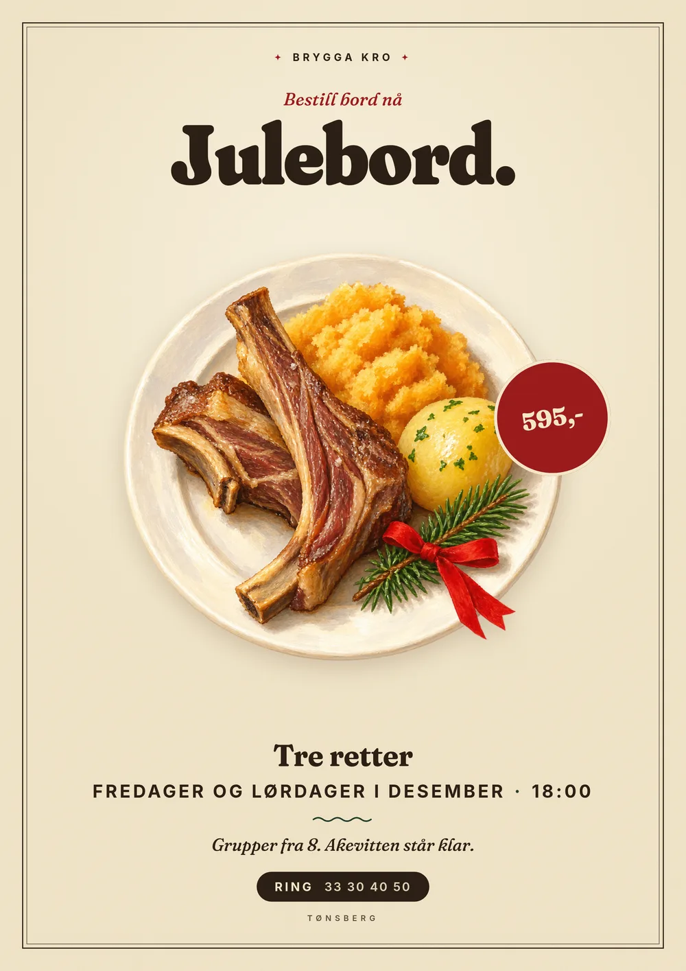 Christmas dinner, booked by October. — The Folksy