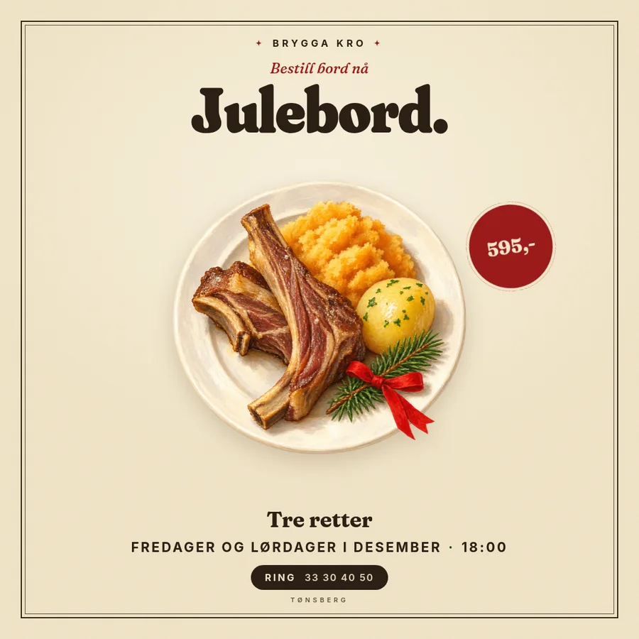 Christmas dinner, booked by October. — Square