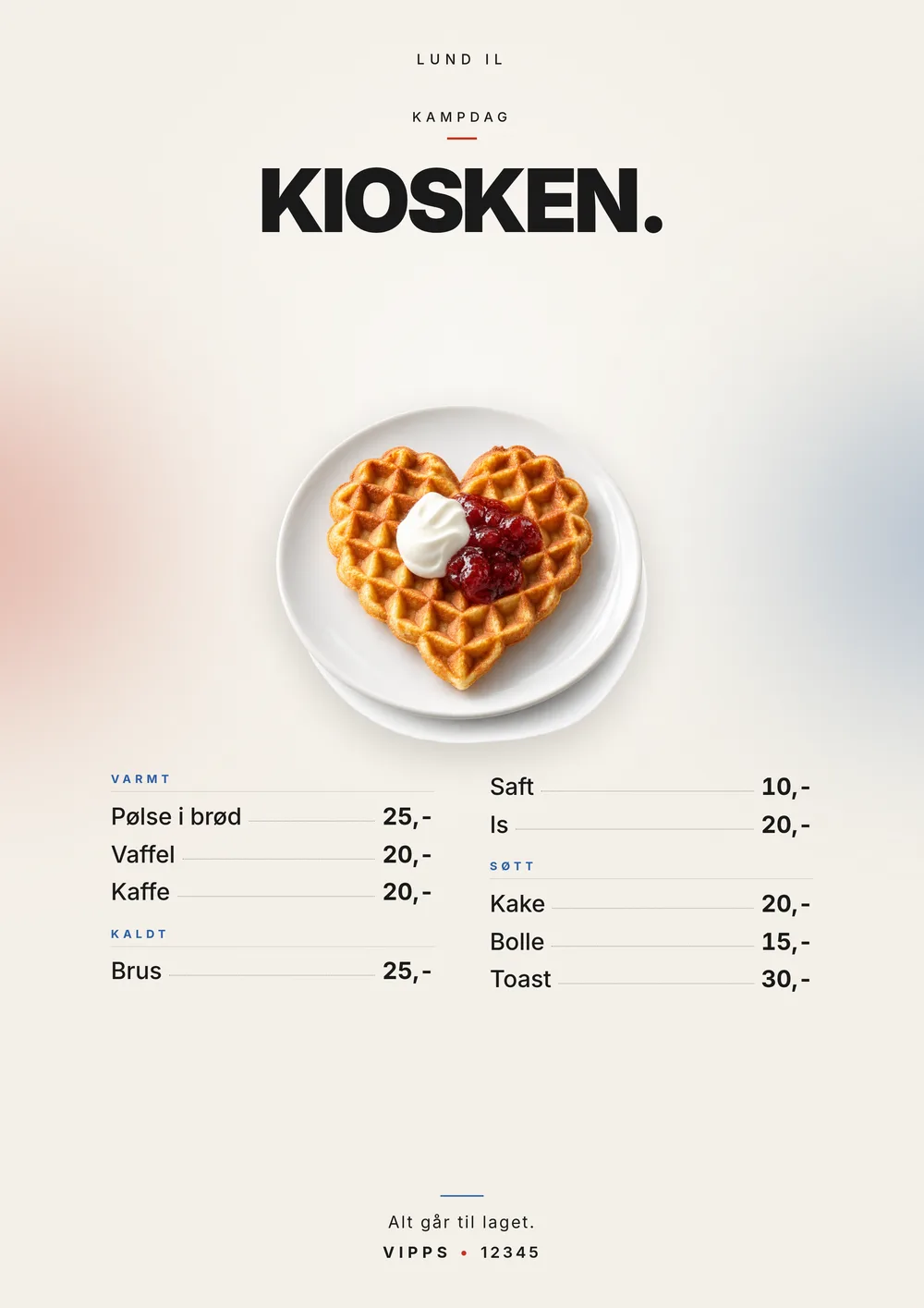 A price list template people can read from the queue. — The Editorial