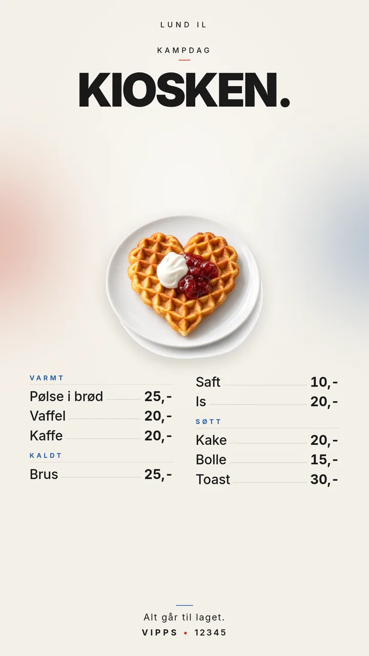 A price list template people can read from the queue. — Story
