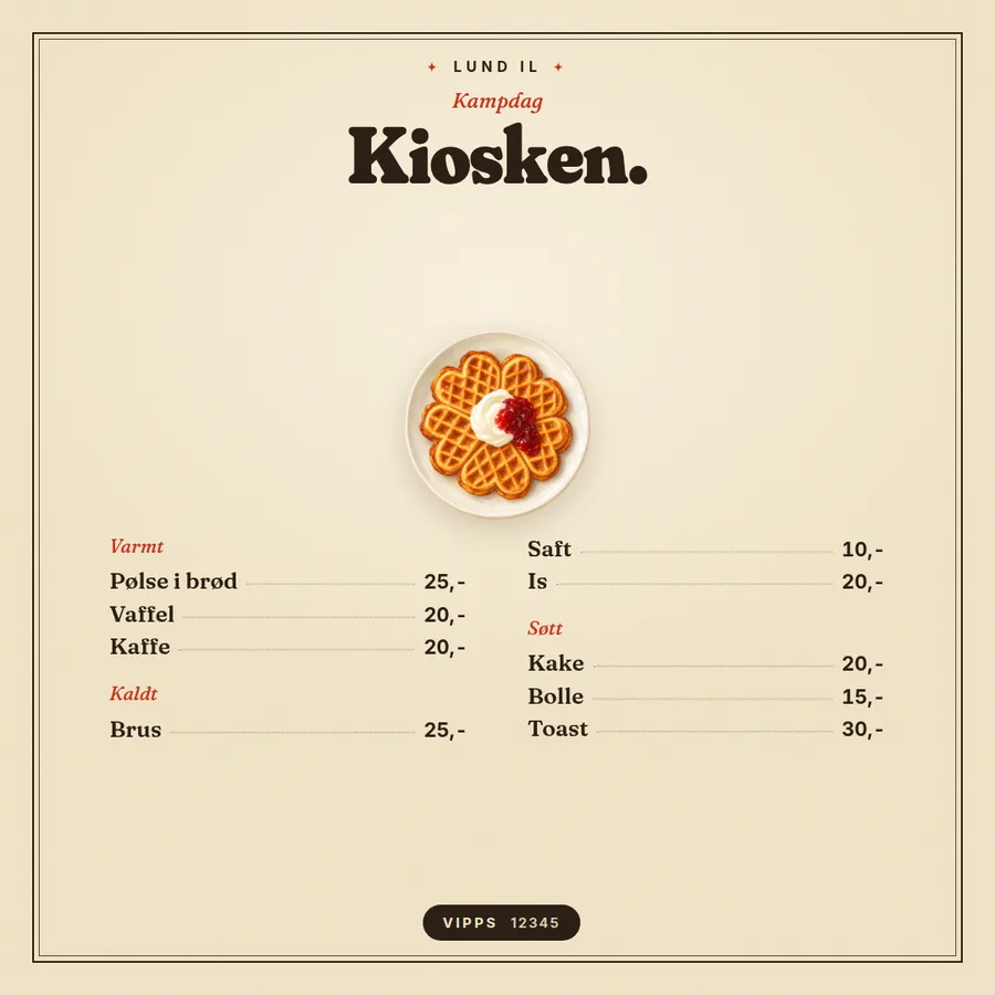 A price list template people can read from the queue. — Square