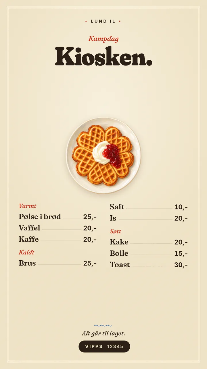 A price list template people can read from the queue. — Story