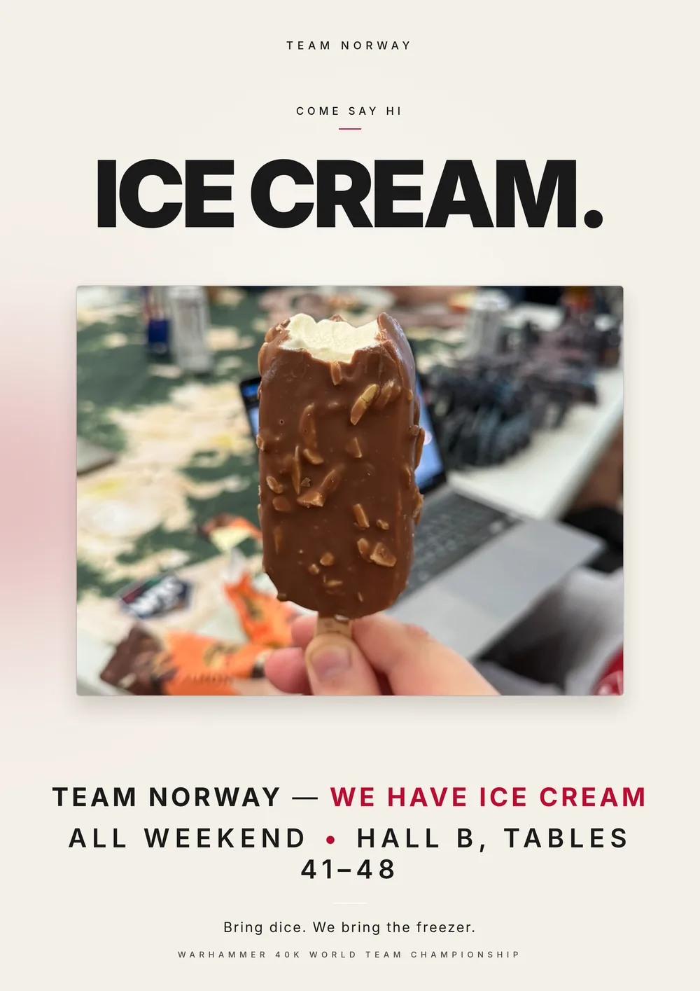 A tournament poster with your own photo on it. — The Editorial
